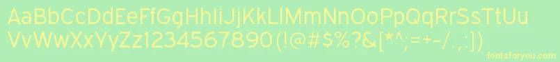 ExpresswaybkRegular Font – Yellow Fonts on Green Background