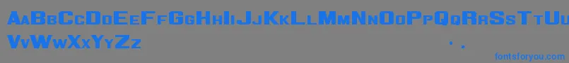 フォントCorp – 灰色の背景に青い文字