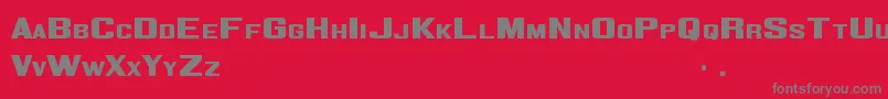 Corp Font – Gray Fonts on Red Background