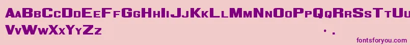 Corp Font – Purple Fonts on Pink Background