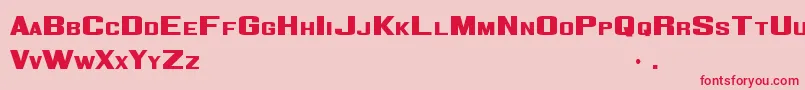 Corp Font – Red Fonts on Pink Background