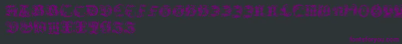 フォントOrnamentalinitial – 黒い背景に紫のフォント