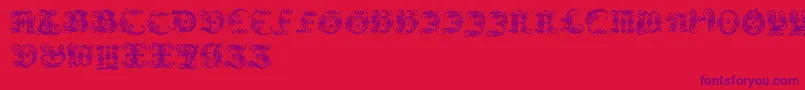 Ornamentalinitial Font – Purple Fonts on Red Background