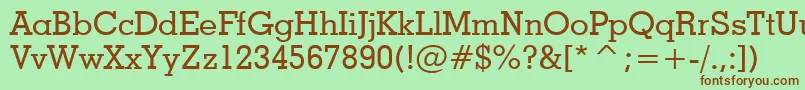 GeometricSlabserif703MediumBt Font – Brown Fonts on Green Background