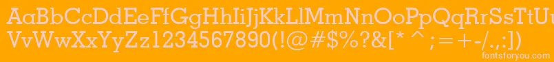 GeometricSlabserif703MediumBt Font – Pink Fonts on Orange Background