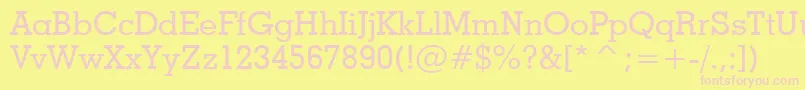 GeometricSlabserif703MediumBt Font – Pink Fonts on Yellow Background