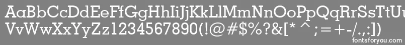 Шрифт GeometricSlabserif703MediumBt – белые шрифты на сером фоне