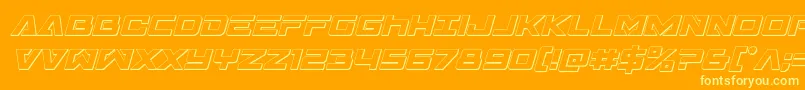 Transamerica3Dital Font – Yellow Fonts on Orange Background