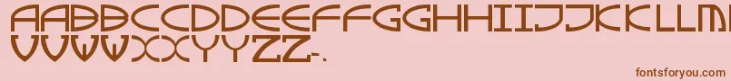 フォントGreenDinosaur – ピンクの背景に茶色のフォント