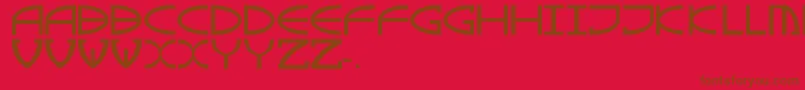 GreenDinosaur Font – Brown Fonts on Red Background