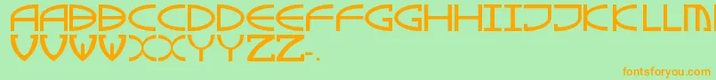 GreenDinosaur Font – Orange Fonts on Green Background