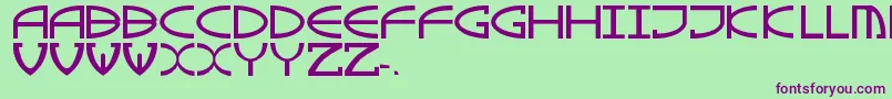 GreenDinosaur-fontti – violetit fontit vihreällä taustalla