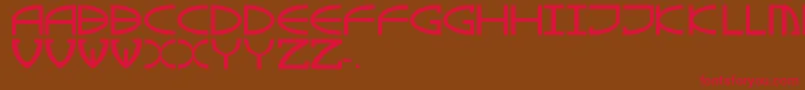 GreenDinosaur-Schriftart – Rote Schriften auf braunem Hintergrund
