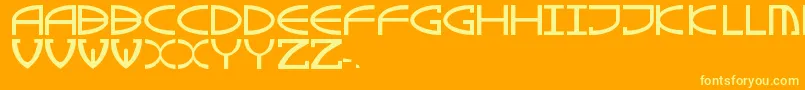 GreenDinosaur Font – Yellow Fonts on Orange Background
