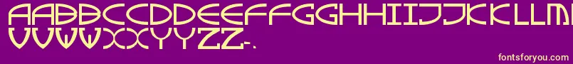 GreenDinosaur Font – Yellow Fonts on Purple Background