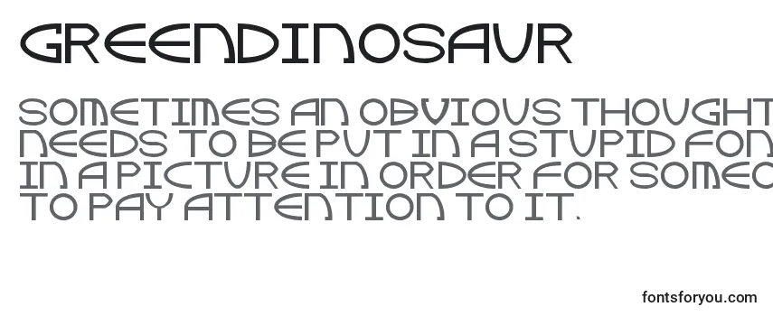 Überblick über die Schriftart GreenDinosaur