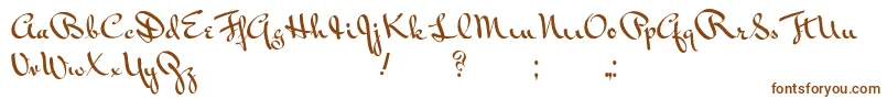 Шрифт Vonnegut – коричневые шрифты на белом фоне
