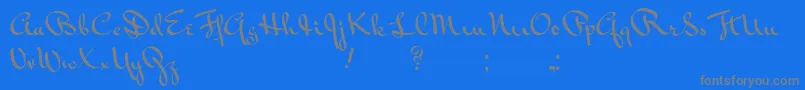 Fonte Vonnegut – fontes cinzas em um fundo azul