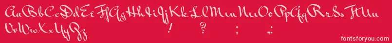 Vonnegut Font – Pink Fonts on Red Background