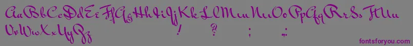 Vonnegut Font – Purple Fonts on Gray Background