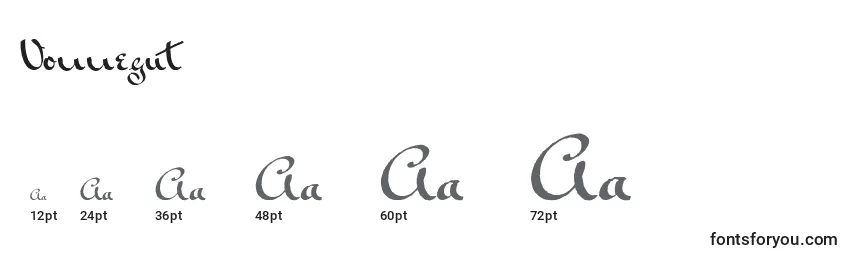 Размеры шрифта Vonnegut