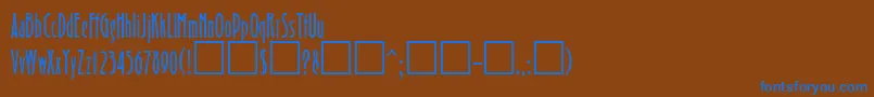 Шрифт BradshawRegularDb – синие шрифты на коричневом фоне