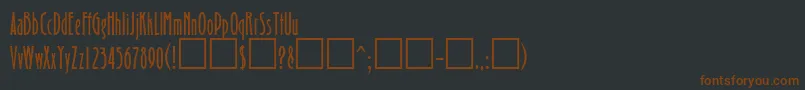 Шрифт BradshawRegularDb – коричневые шрифты на чёрном фоне