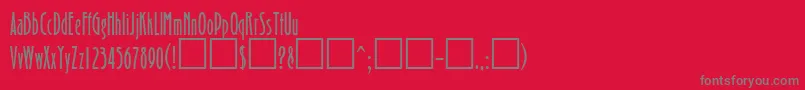 BradshawRegularDb Font – Gray Fonts on Red Background