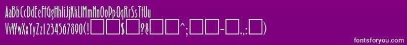 Шрифт BradshawRegularDb – зелёные шрифты на фиолетовом фоне