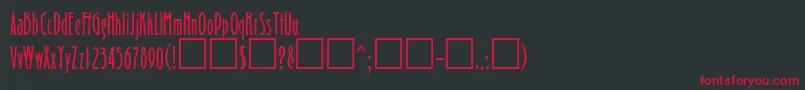 Шрифт BradshawRegularDb – красные шрифты на чёрном фоне