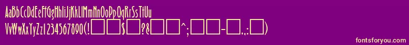 BradshawRegularDb Font – Yellow Fonts on Purple Background