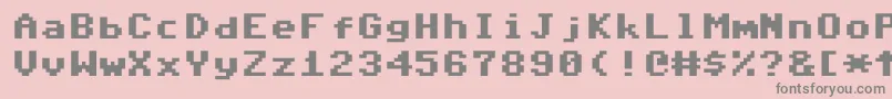 Commodore64Pixeled Font – Gray Fonts on Pink Background