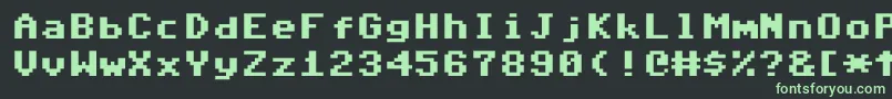 Шрифт Commodore64Pixeled – зелёные шрифты на чёрном фоне