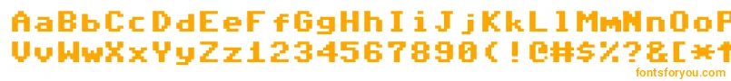 Commodore64Pixeled Font – Orange Fonts on White Background