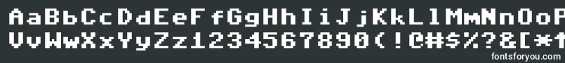 Commodore64Pixeled Font – White Fonts on Black Background