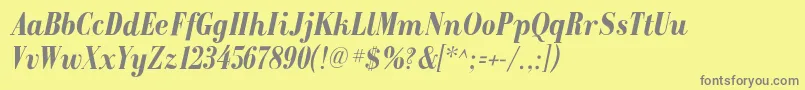 GalileoflfBolditalic Font – Gray Fonts on Yellow Background