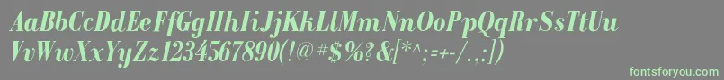 GalileoflfBolditalic Font – Green Fonts on Gray Background