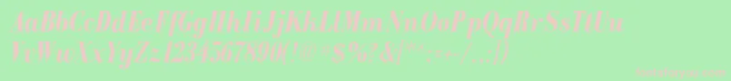 GalileoflfBolditalic Font – Pink Fonts on Green Background