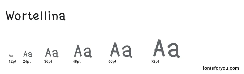 Wortellina Font Sizes