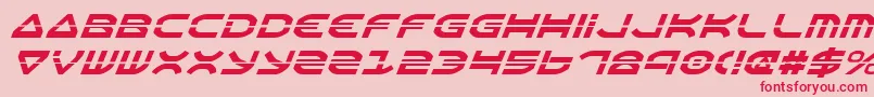 OberonLaserItalic Font – Red Fonts on Pink Background