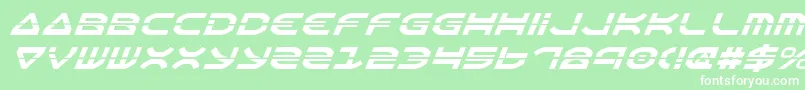 Шрифт OberonLaserItalic – белые шрифты на зелёном фоне