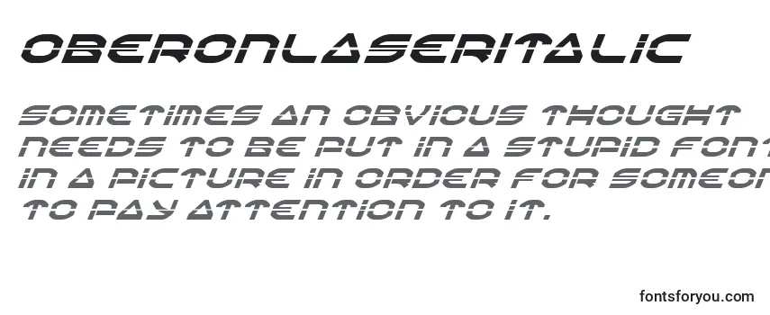 OberonLaserItalic Font