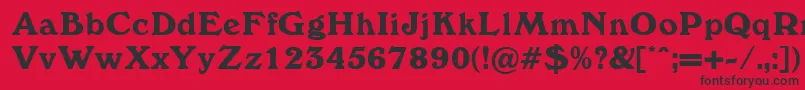 Windewood Font – Black Fonts on Red Background