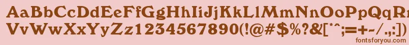 Windewood Font – Brown Fonts on Pink Background