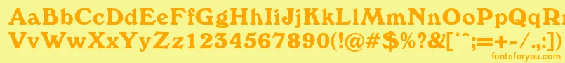 Windewood Font – Orange Fonts on Yellow Background