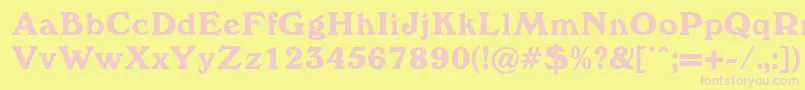 Windewood Font – Pink Fonts on Yellow Background