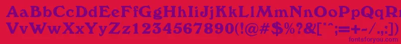 Windewood Font – Purple Fonts on Red Background