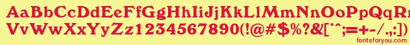 Windewood Font – Red Fonts on Yellow Background