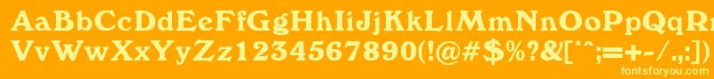 フォントWindewood – オレンジの背景に黄色の文字