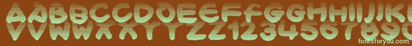Bloxx-fontti – vihreät fontit ruskealla taustalla